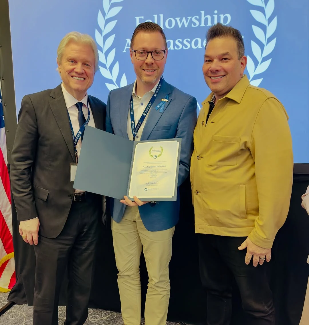 IFCJ Fellowship Ambassadors certificate awarded to Bruno Portigliatti